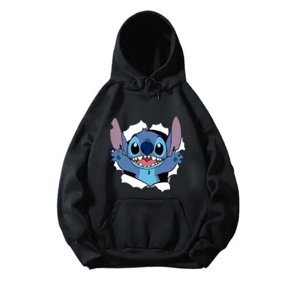 Blusa Moletom Canguru Anime Desenho Infantil Feminino Capuz Com Bolso Adulto