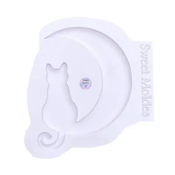 Molde de silicone Gato na Lua