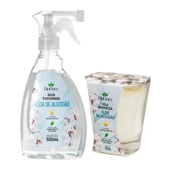 Kit de Vela Aromatica + Água de Lençois Perfumada Fragrâncias Premium Vários Aromas