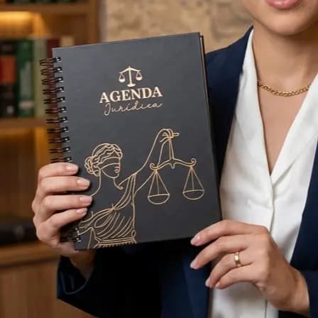 Agenda Jurídica 2026 Personalizada A5 para Advogados com Horário e Planejamento