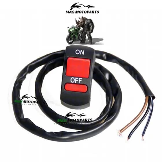 Botão Interruptor ON/OFF Farol Auxiliar/Milha Moto Novo Liga-Desliga