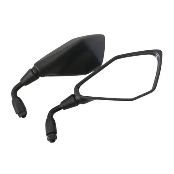 PAR DE RETROVISOR Z400 FIXO ROSCA YAMAHA HASTE CURTA 90° GRAUS REBAIXADO
