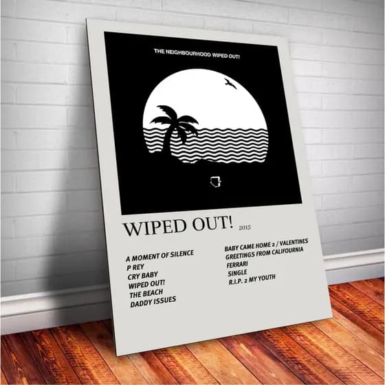Quadro Decorativo Placas The Neighbourhood Quadro Discografia Album em MDF 30x20cm Full HD