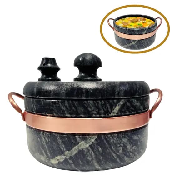 Panela modelo pressão em pedra sabão Arte Pedra Sabão