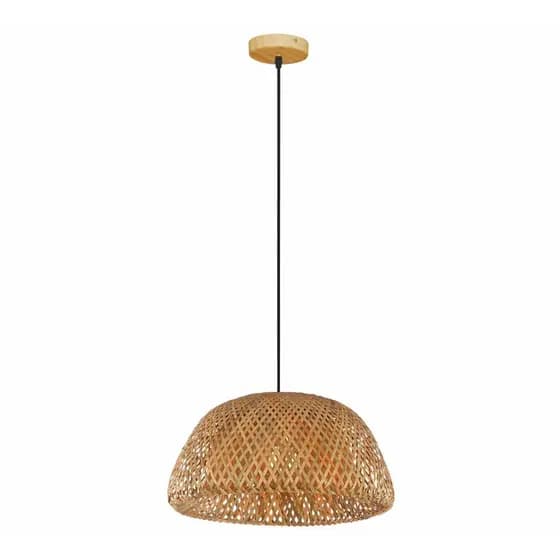 Luminária Pendente Bambu 450 Rustico E27 Decorativo G-light