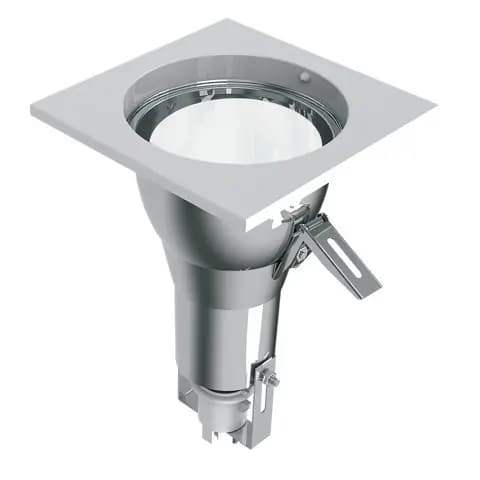 Luminária Embutir SPE 100mm Quadrada Vidro Parcialmente Jateado p/ uma lâmpada G-light