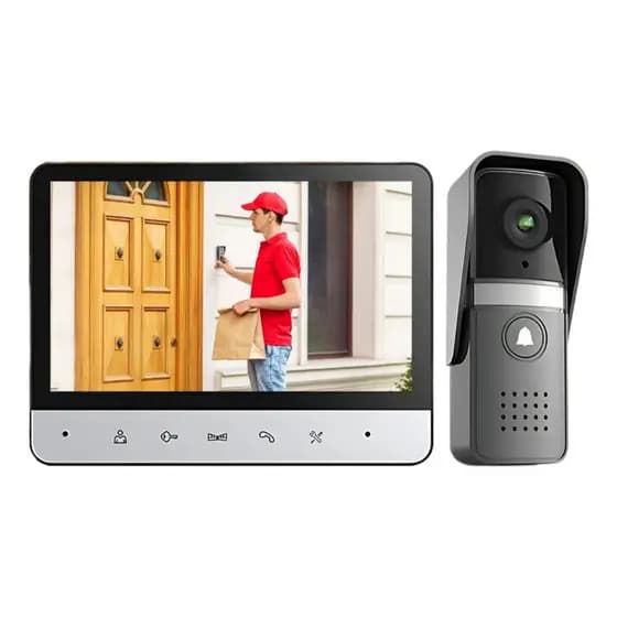 Vídeo Porteiro 7” com Visão Noturna, Viva-Voz, Monitoramento e Desbloqueio – Instalação Fácil