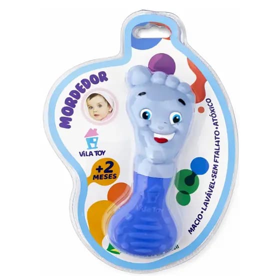 Mordedor bebe Pezinho de silicone macio vila toy