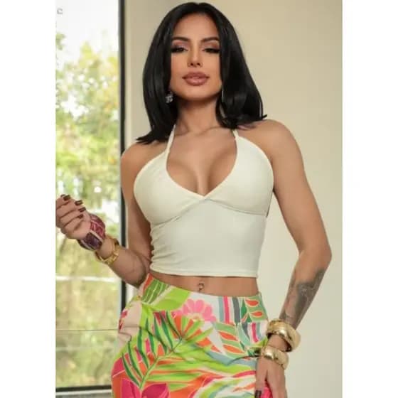 Cropped Feminino Casual Suplex – Frente Única Justinho