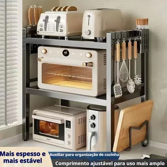 Rack Para Forno De Micro-Ondas Suporte Retrátil 2/3 Camadas Prateleiras e Racks Expansível De Armazenamento De Cozinha
