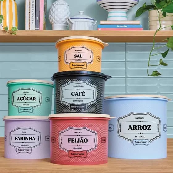 Tupperware mantimentos nova linha Essences caixa pote