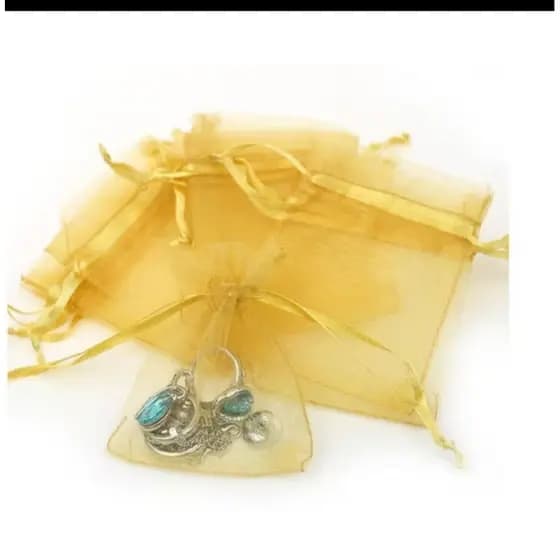 Saco Organza Dourado Tamanho 7x9 Com 50 Unidades. Colocar Lembracinhas. Entregar Rápida.
