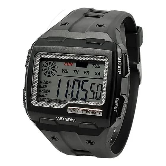 Relógio Masculino Quadrado Sport Á Prova De Água Original