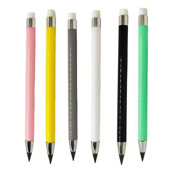 Kit 6 Lápis Infinito Permanente Eterno Durável Com Borracha