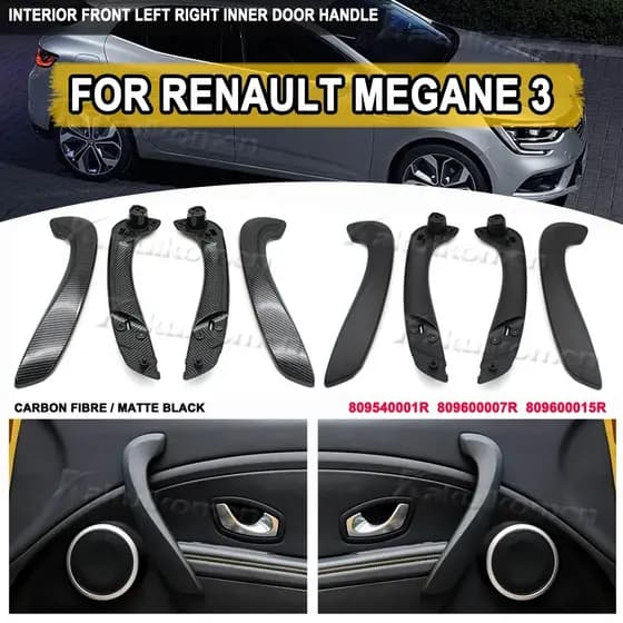 Para Renault Megane 3 III Fluence 2008-2016 Interior Frente Esquerda Direita Maçaneta Da Porta Interna Dentro Tampa Exte