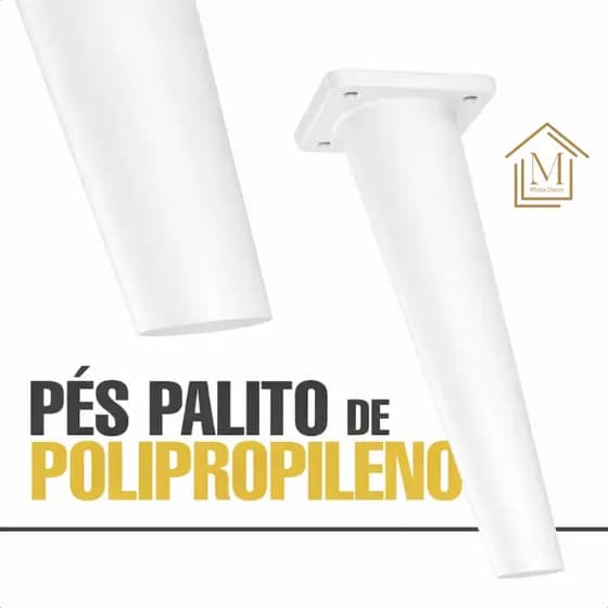 Pé para Móveis Polipropileno Reforçado 15cm Branco ou Freijó | Unidade Antirrisco