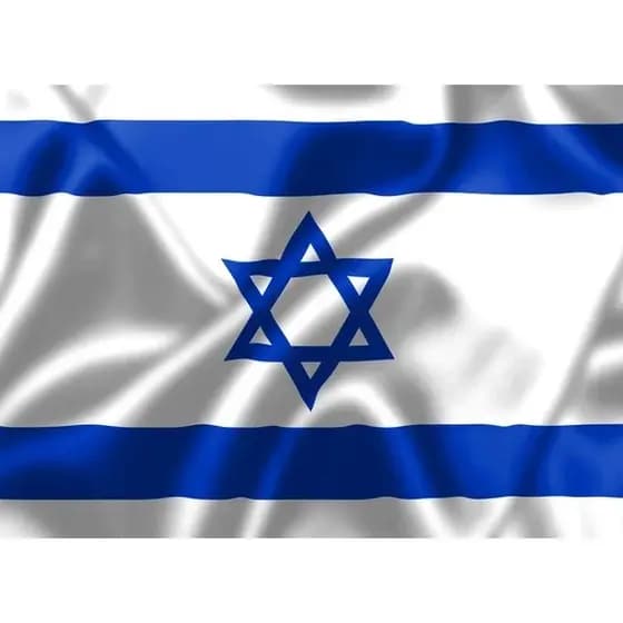 Bandeira de Israel Grande Cetim com Acabamento 150x1,00