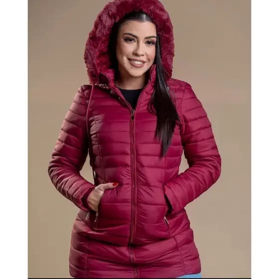 Jaqueta parka feminina forrada Longa - BELLA DAMA