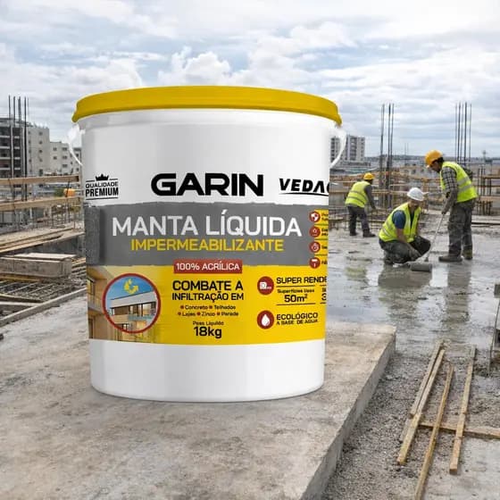 Manta Liquida Impermeabilizante Borracha Liquida Elástico Laje 18kg Garin Tinta Impermeabilizante