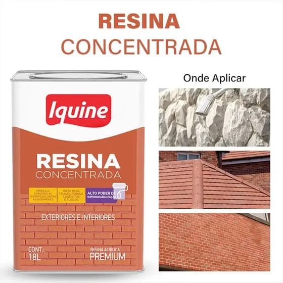 Resina Concentrada 18l Incolor Impermeavel Protege e Embeleza iquine