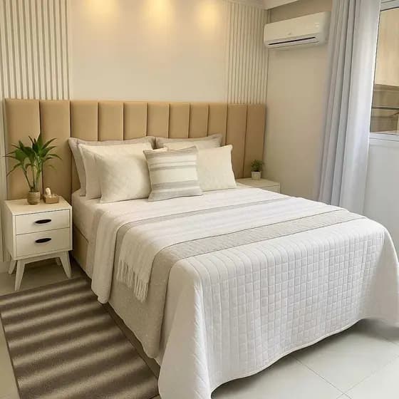 Kit 10 Cabeceiras Cama King Casal Estofada Modulada 45x20 - Decoração Quarto