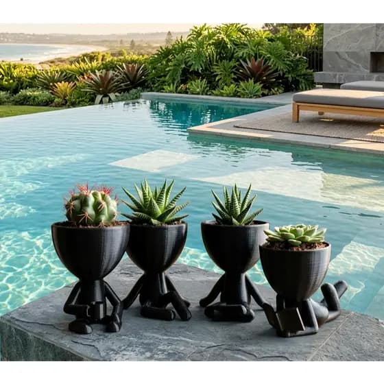 ✨ Kit 4 Vasinhos Robert 12cm Plant Suculentas Decoração – Minimalismo e Charme com Estilo ✨