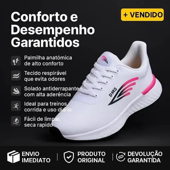 Tenis Feminino Esportivo Leve e macio Academia Caminhada Corrida Confortável Bonito PUKS