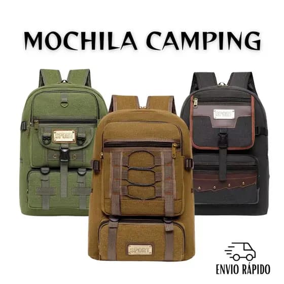 Mochila Lona Média Reforçada Camping Trabalho Trilha