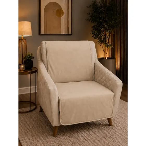 Capa de Poltrona Suede Aveludado 1,40x55cm Com Elástico - Moderno