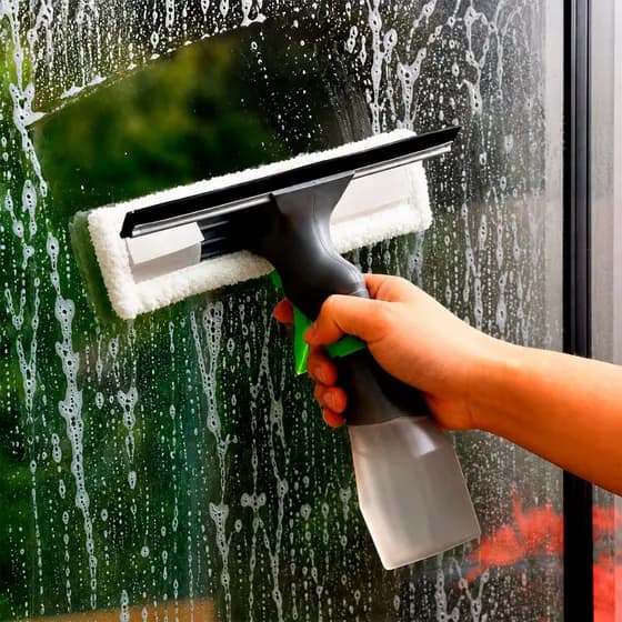 Rodo Spray Limpa E Seca Vidros 250ml Multiuso 3 Em 1 Mini Mop Portátil