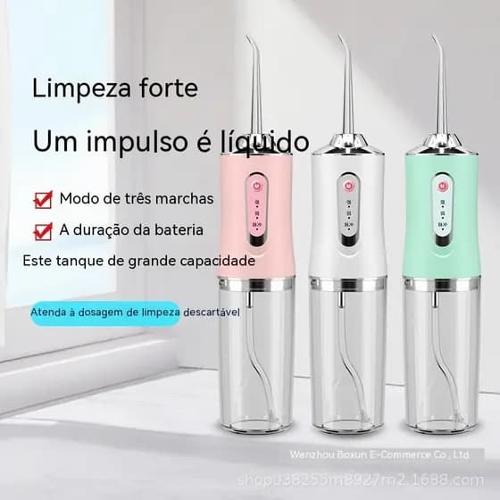 Lavador de dentes elétrico Lavador de dentes portátil para uso doméstico Limpeza da boca Dentário Dentário Pulso de água fio dental