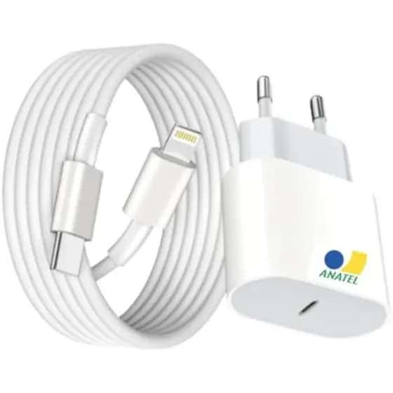 Kit Carregador De iPhone Fonte + Cabo Carregamento Rápido PD 20w- Envio em até 24h-AM006