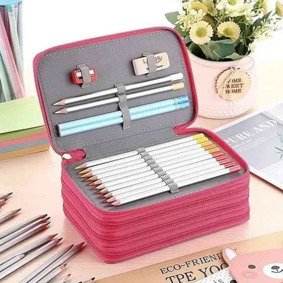 Estojo Escolar/Estojo Box/Estojo De Lápis De Quatro Camadas Com 72 Furos De Cor/Materia YS1193l Escolar/Papela