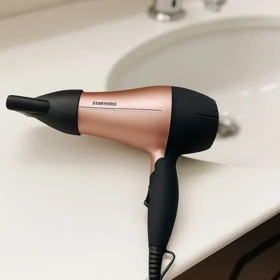 Secador de Cabelo Portátil 1200W Bivolt - Rosa