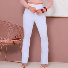 Calça Flare Bailarina Simples Casual Esportes e Fitness Inverno