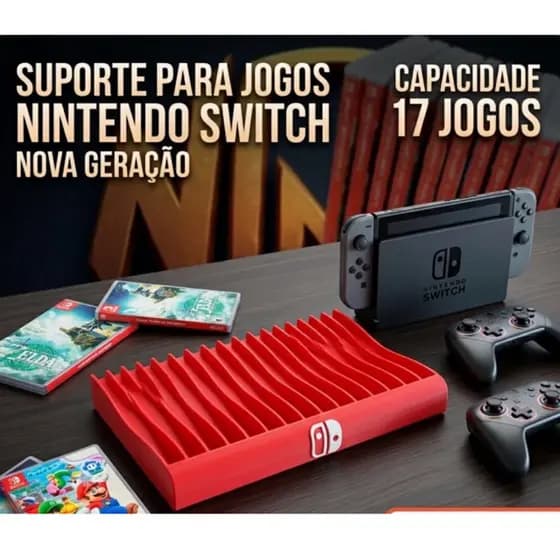 Suporte Para Jogos NINTENDO SWITCH Capacidade 17 Jogos