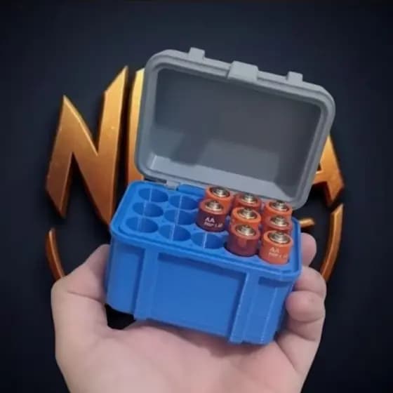 Case Porta Pilhas AA capacidade de até 15 Pilhas