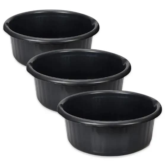 Kit 3 Bacias Plástica 6L Resistente Multiuso Cozinha Lavanderia – Envio Rápido