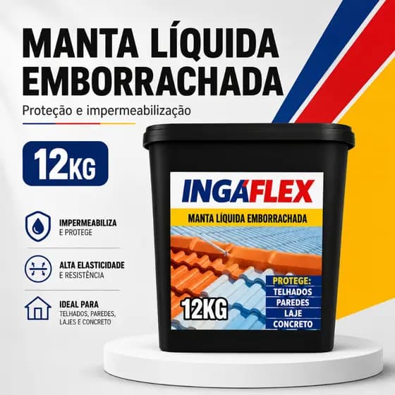 Manta Líquida Ingáflex 12kg Impermeável Para Telhado Laje Parede Externa e Marquise
