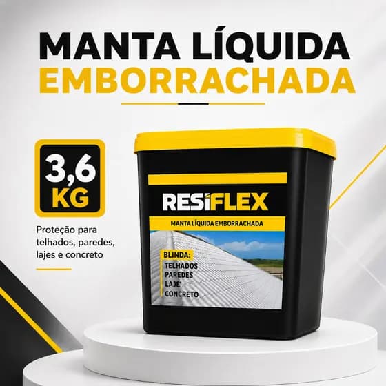 Manta Líquida Emborrachada 3,6kg Contra Goteira Infiltração e Umidade