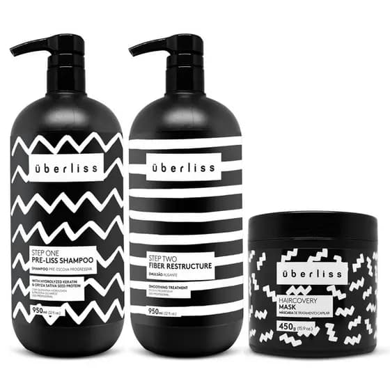 Kit Escova Progressiva Sem Formol Uberliss Avlon 2 Passos + Máscara 450g