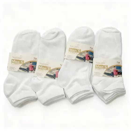 Kit 3\6\12 Pares de Meias Soquete Masculinas meias brancas tamanho 46-46