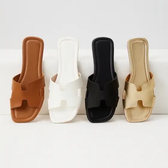 Sandália Feminina Rasteira Flat Tendência