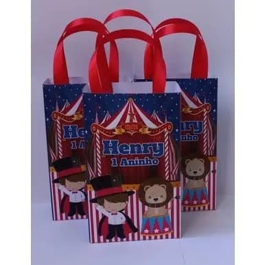 15 Sacolinha Surpresa Personalizada Tema Circo