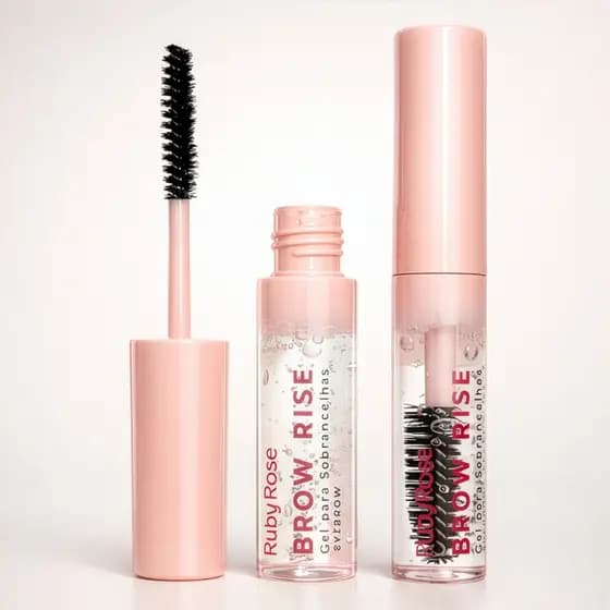 Kit 2 Gel Para Sobrancelha Ruby Rose Brow Rise Incolor Fixador Alta Fixação Efeito Laminado