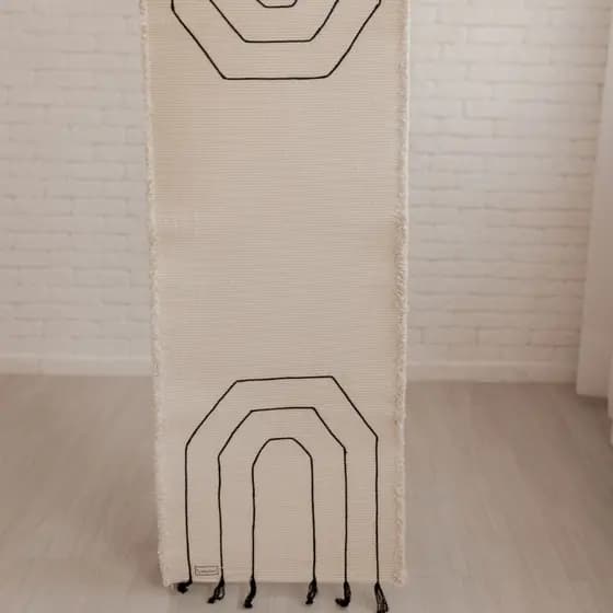Tapete Cozinha Boho Tipo Passadeira De Algodão Lavável 190cm