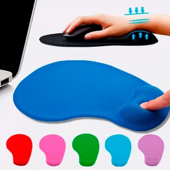 Mouse Pad com Apoio Silicone em Gel Coesivo para Descanso de Punho
