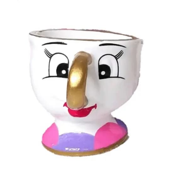 Xícara Zip Em Cerâmica Personagem A Bela E A Fera Disney