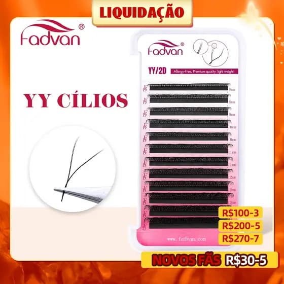 Fadvan YY Forma Pestanas Naturais Leves Tecidas À Mão Extensão De Maquiagem Rede De Falsas