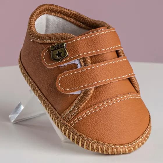 Tênis Infantil Bebê Menino Recém Nascido Casual Bege Marrom Preto Barato Envio Rápido
